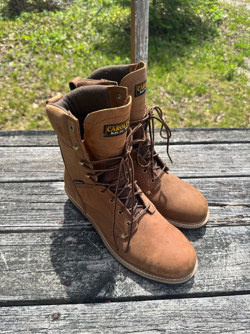 Carolina Men's Brown Lace-Up Work Boots